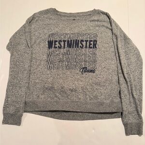 Top of the World Heather Gray Westminster College Sweater